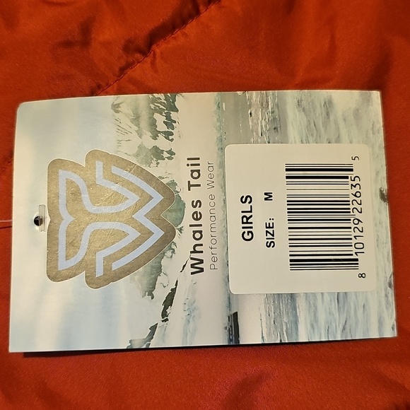 NWT Whales Tail Performance Outerwear Girls Burnt Orange Hooded Puffer Jacket M - Picture 7 of 7
